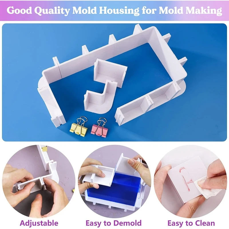 Resin Mold Silicone Epoxy Mold with Square Resin Mold Resin Casting Silicone Mold DIY Home Table Decoration Gift