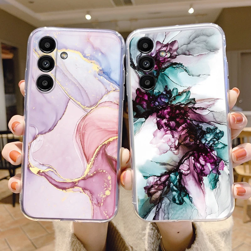 For Samsung A54 5G Case Marble Pattern Cover Soft Silicone Clear TPU Phone Case For Samsung Galaxy A 54 Fundas 6.4 inch Coque