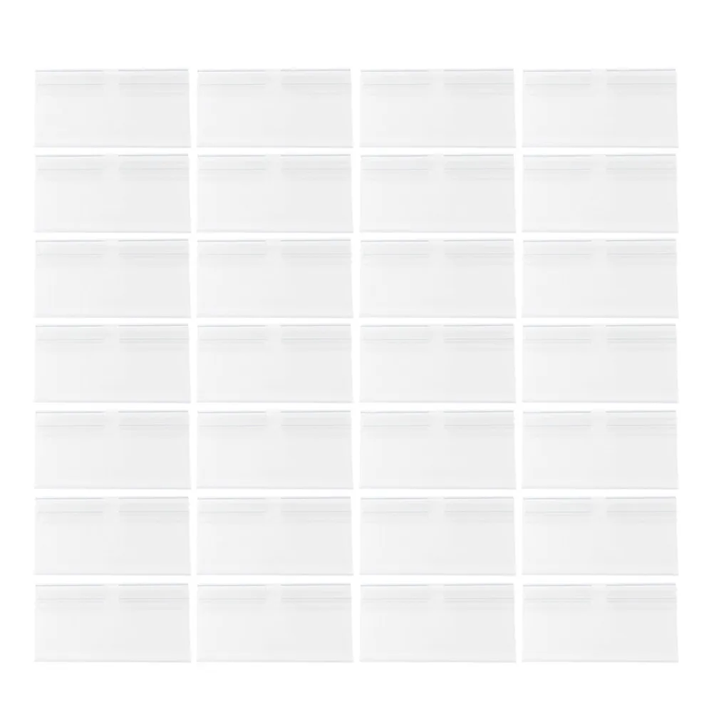 

50Pcs Transparent Shelf Label Holder for Retail Merchandising Sign Holder Price Tag Display for Supermarket Store Grocery