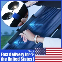 Car Front Window Curtains 6 Suction Cup Windshield Sun Shade For Car Sun Protector Cover UV Blocking Sun Visor Accessories
