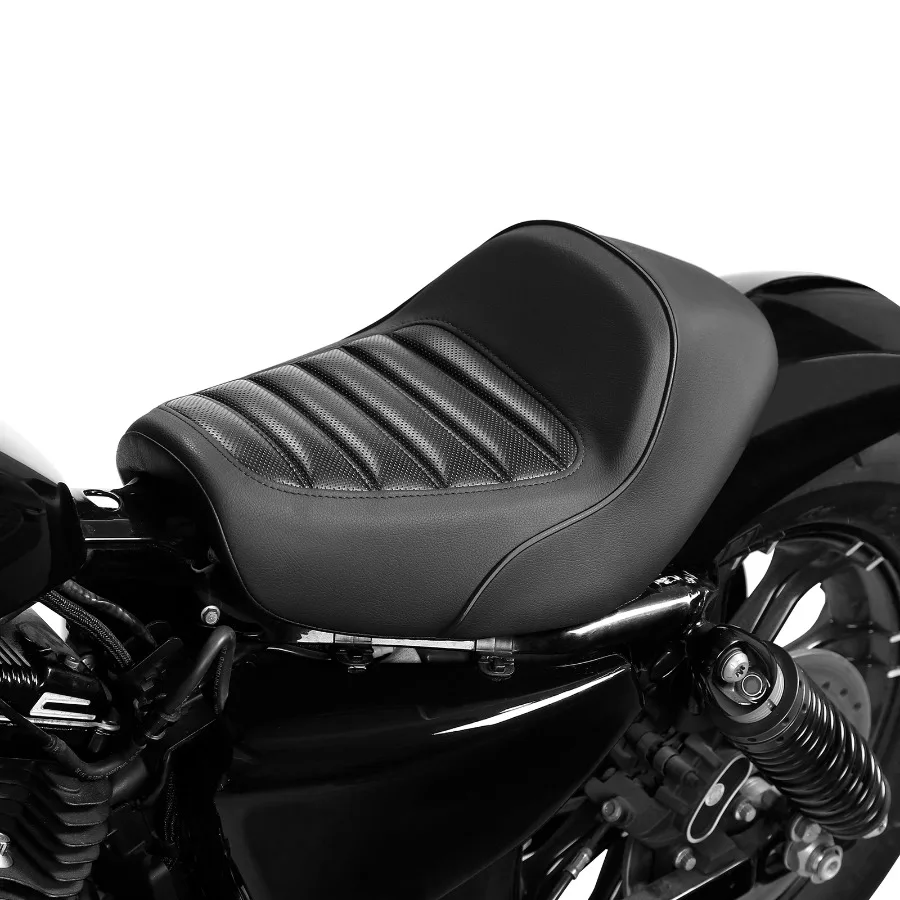 

Black Rider Driver Solo Seat Fit For Harley Sportster XL883 XL1200 2010-2023 20