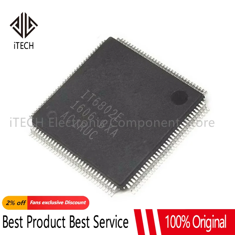 1pcs 100% New IT6802E BXA BX QFP-128 Chipset