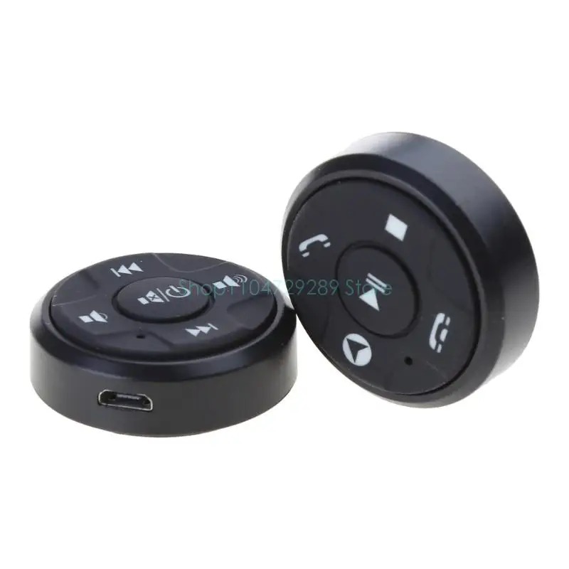 Universal Wireless Steering Wheel Buttons Hassle Remote Control with 10 Buttons Simple Operate for 2 Din Players
