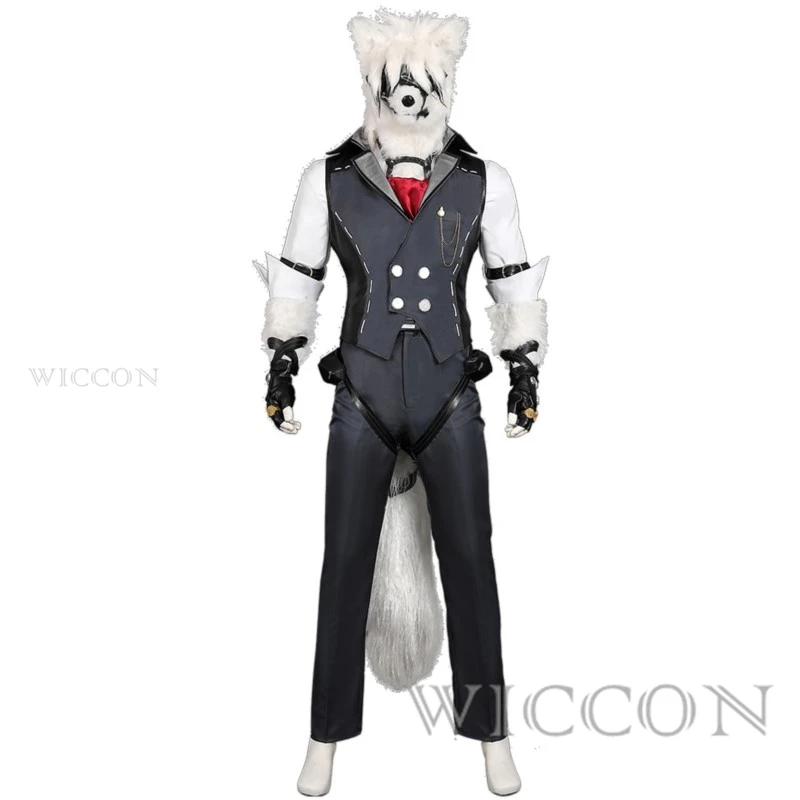 Jogo zenless zona zero von lycaon cosplay traje moda uniformes de batalha atividade festa roleplay roupas headwear