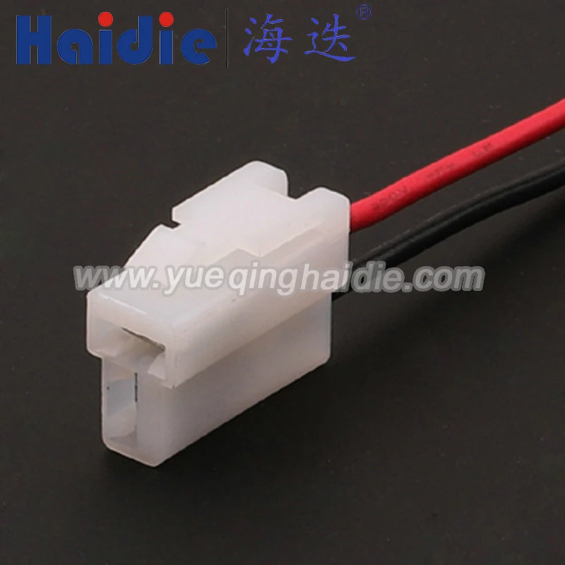 

2 Pin 6.3mm Male Female Automobile Electrical Wire Connector White Wiring Socket Plug With Terminal 7122-2128 7123-2228