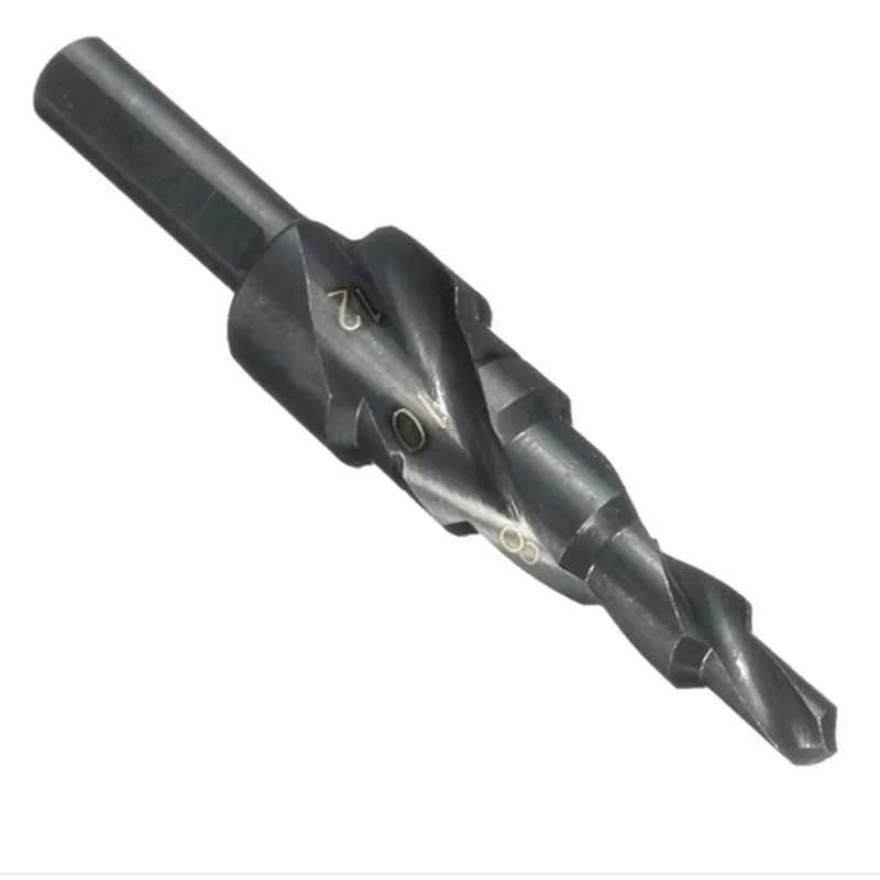 3 pçs hss cobalto passo brocas bit 4-32mm aço de alta velocidade nitrogênio espiral triângulo haste broca conjunto para cone de metal