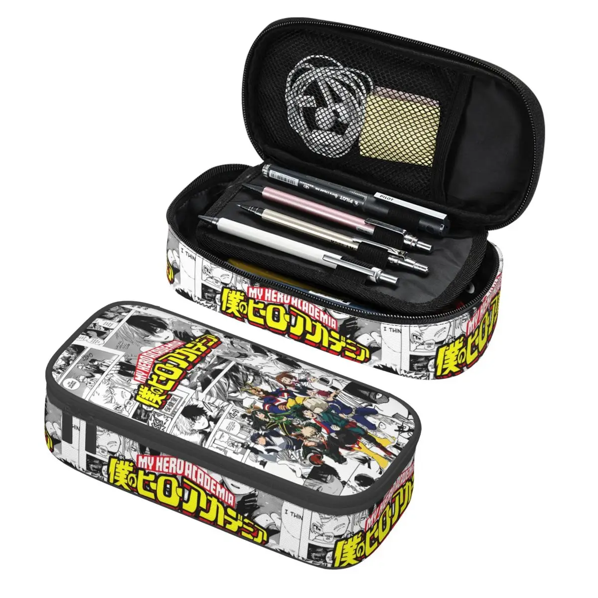 

Anime My Hero Academias Pencil Case Double Layer Large Capacity For School Pencil Bag Birthday Gift