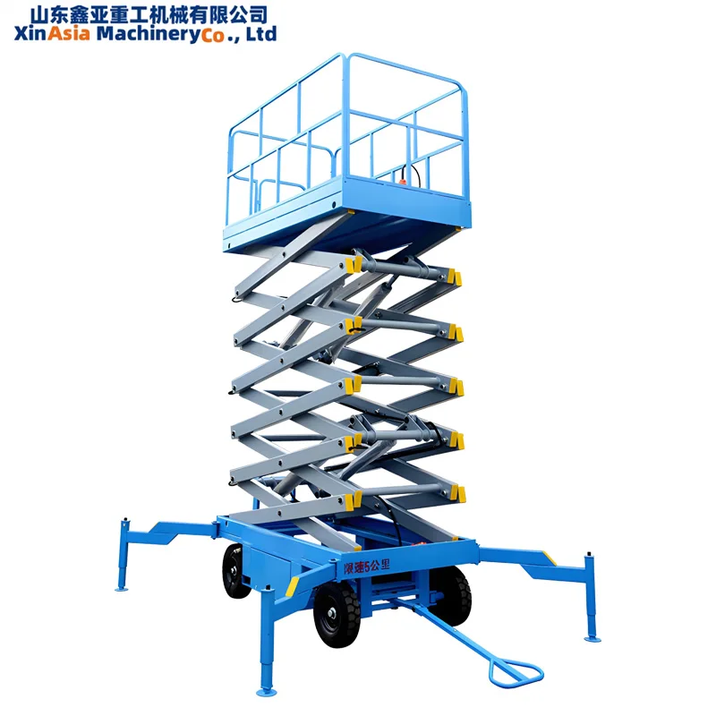Mobile Electric Scissors Lift Platform Traction Drive 1000kg Capacity 8m Max Height Cast Iron Construction-Manufacturer Direct