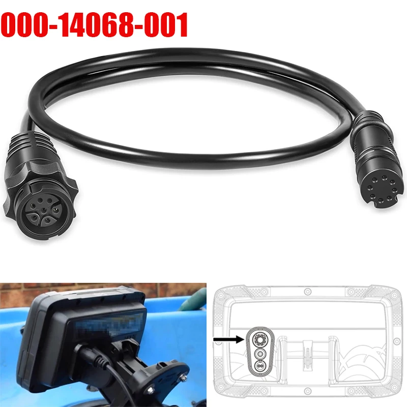 

000-14068-001 Transducer Adapter Cable for Lowrance Hook²/Reveal & Cruise, Connects 7-Pin Transducer to Fish Finder/Chartplotter