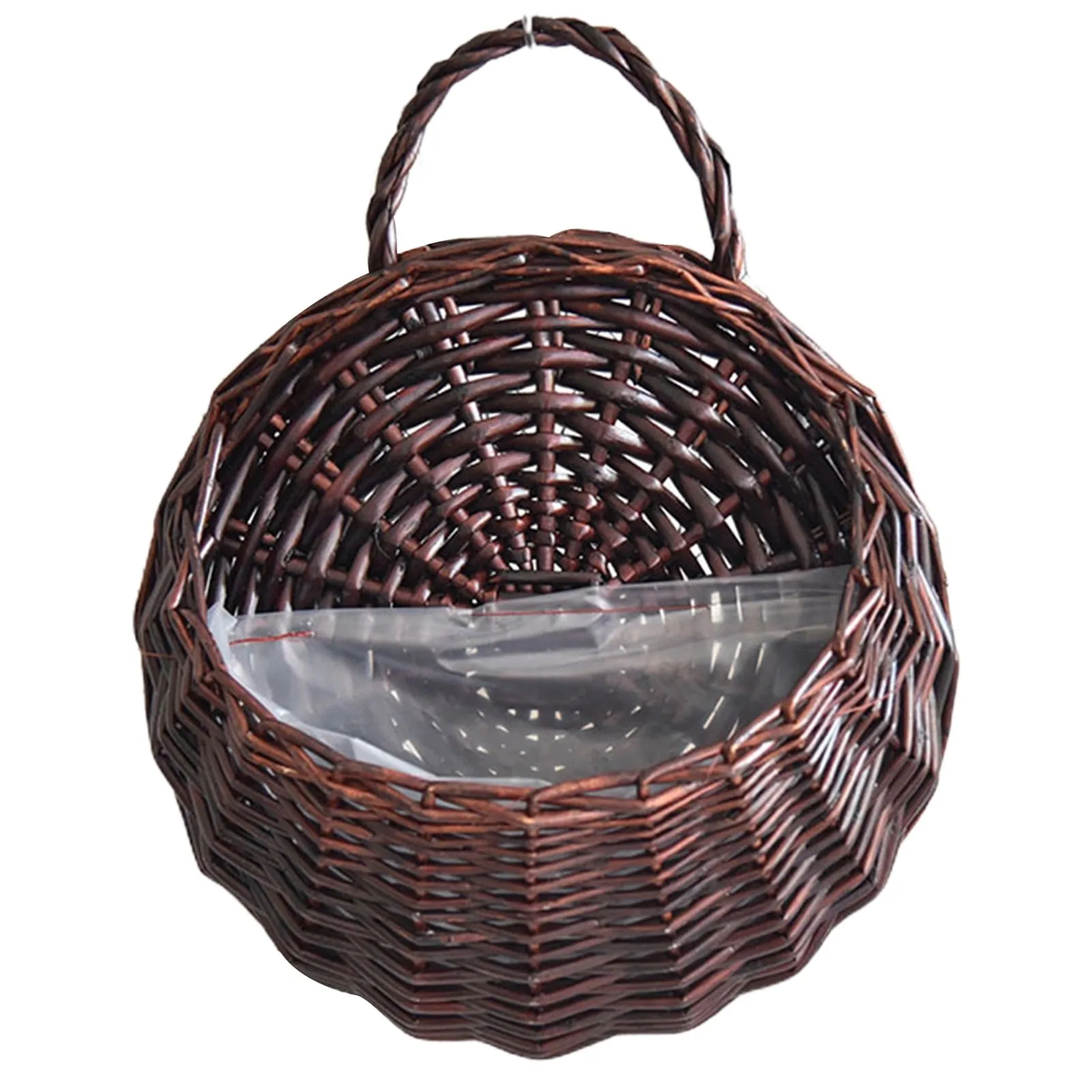 Flower Planter Wall Hanging Wicker Rattam Basket Garden Vine Pot Plants Holder Handmade Woven Hanging Basket Pot De Fleur DéCo