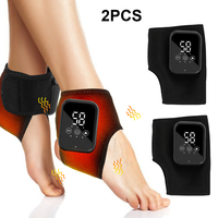 Electric Foot Heat Massager Hot Compress Vibration Health Care Ankle Massage Wrap for Joint Protection Ankle Support Brace
