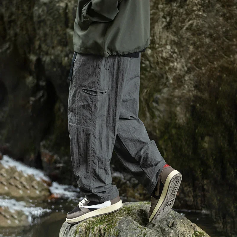 Autumn Cargo Pants Men 2025 Safari Style Solid Double Side Pockets Men Pants Outdoors Tourism Men Clothes