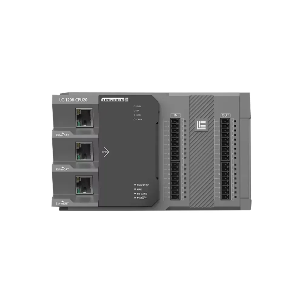 New Customer Offer Lingchen 8 Axis EtherCAT Codesys Programmable Logic Controller PLC | PLC1208-CPU20TN