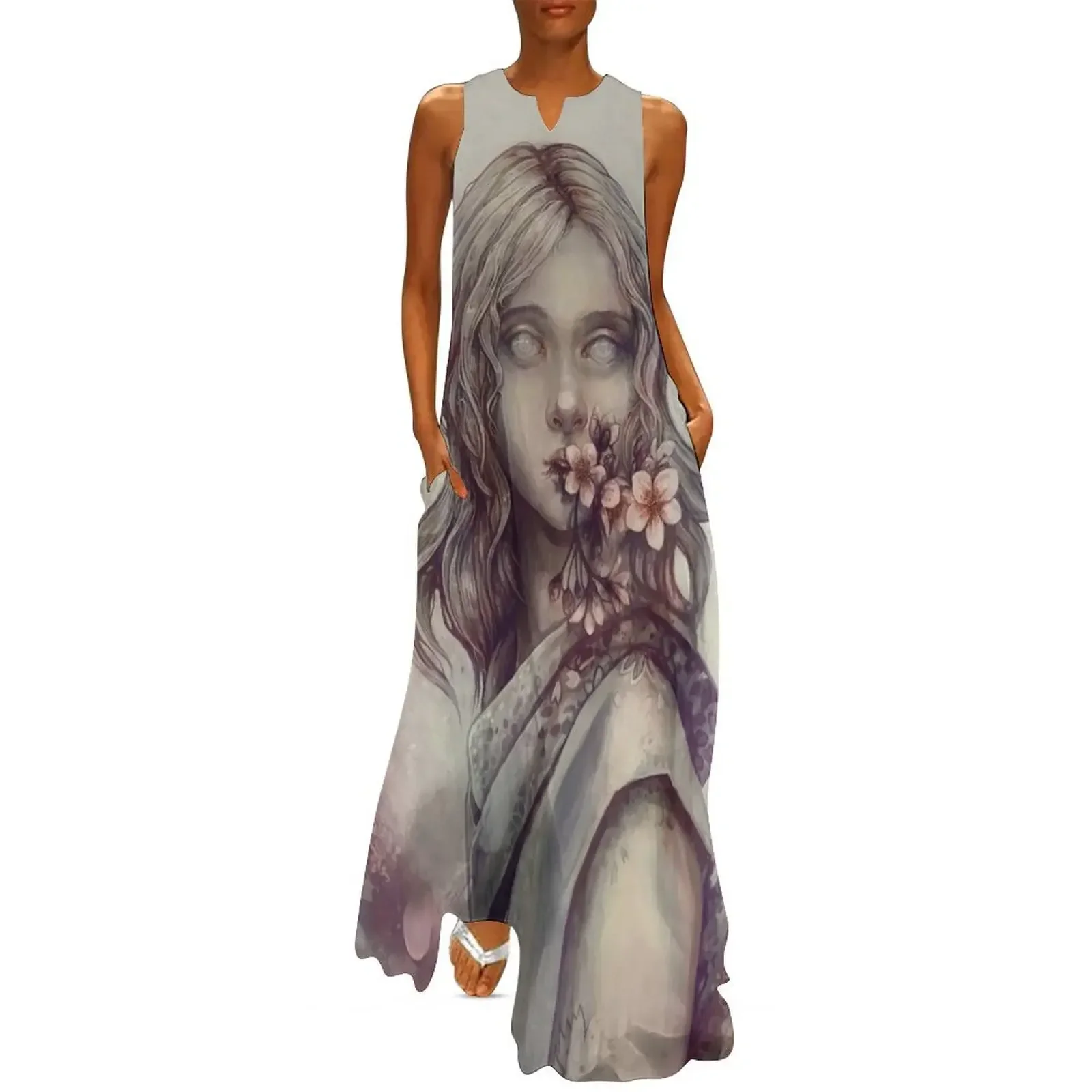 

Hanami - early bloom Long Dress Women's long dress dresses for womens Summer dresses for women Dress