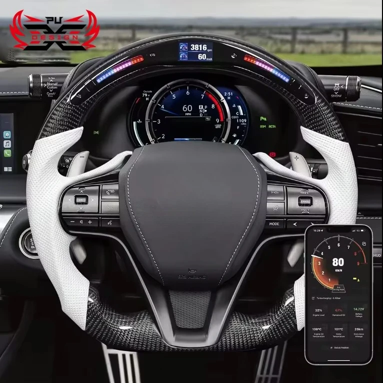 Customization Carbon Fiber Automotive Steering Wheel for Lexus LC500 LC500H Interior Body Kit