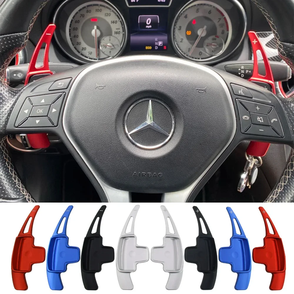 For Mercedes-Benz A Class A180 A200 A220 A250 W176 2013-2015 Car Steering Wheel Shift Paddle Aluminum Alloy Car Styling Extender