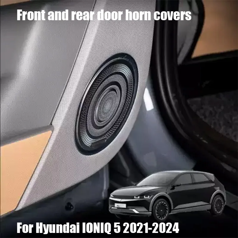 for Hyundai IONIQ 5 2021 2022 2023 2024 Stainless steel material front and rear door audio panel decorative frame horn cover