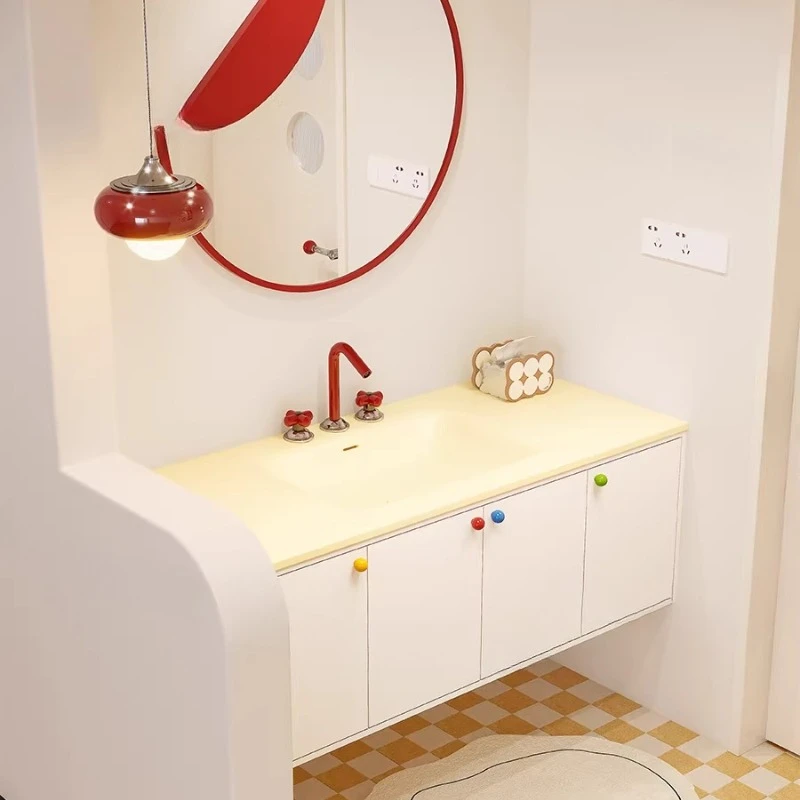 

Интегрированная воздушная подвеска с кремовым покрытием для умывальника