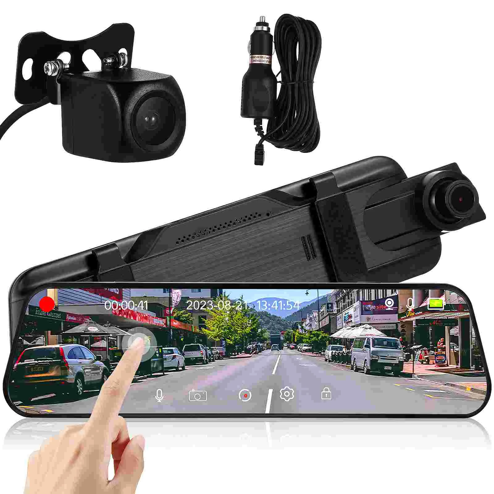 1 Set Dash Camera Driving Camera Dash Recorder Streaming Media Mirror Dash Cam With Camera Backup Camera For Car