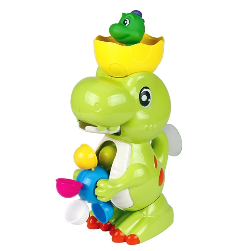 Dinosaur Shower Toy Watermill Water for Play Game Set Summer Gift for Children Strong Suction Fixed Toddler Favor Playse