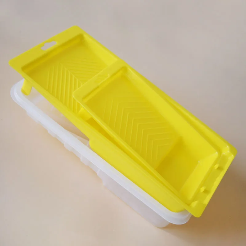 Hua 2 inch 4 inch 5 paint roller brush plastic tray latex paint plate paint bucket paint box factory straight hair