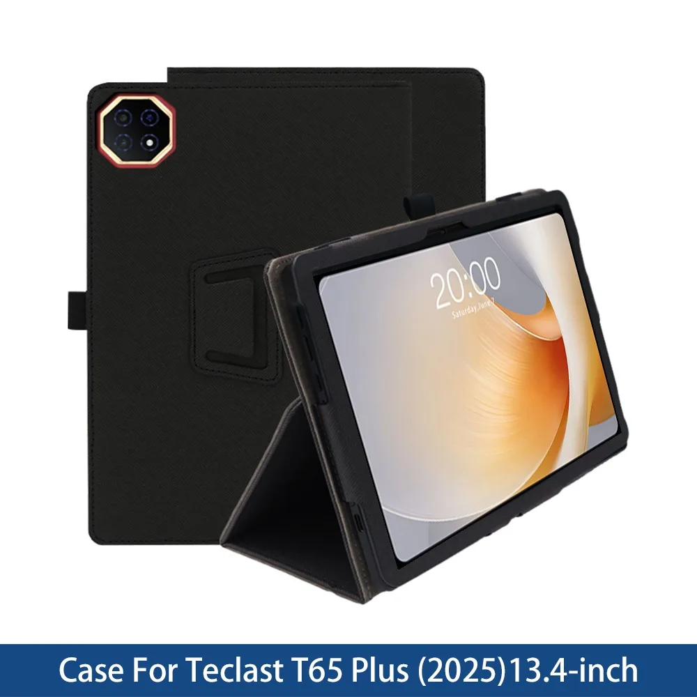 حافظة Funda لهاتف TECLAST T65 Plus مقاس 13.4 بوصة حافظة 2025 للكمبيوتر اللوحي من جلد البولي يوريثان حافظة مغناطيسية مع حزام لليد