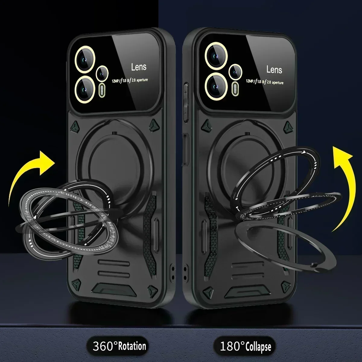 Shockproof Armor Case for Motorola Moto G13 G22 G32 G60 E22 E22i E13 Magnetic Ring Stand Camera Protector Phone Cover