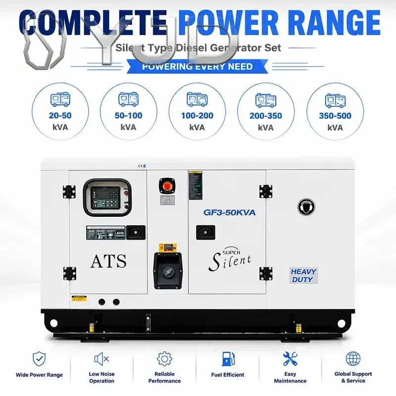 40kw 50kva Ricardo Silent Diesel Generator Set Fast Start Performance Stable Operation for Temporary Outdoor Power Supply