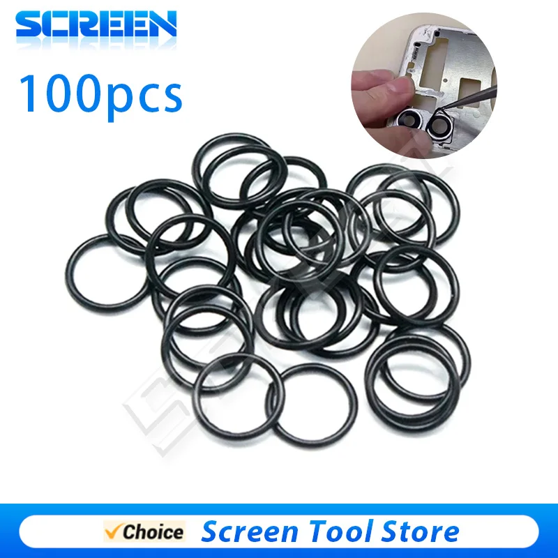 100pcs/Set Waterproof Rubber Ring Solve Back Cover Rear Camera Sinking Problem for iphone X XS XR 11 12 13 Pro Max Repair