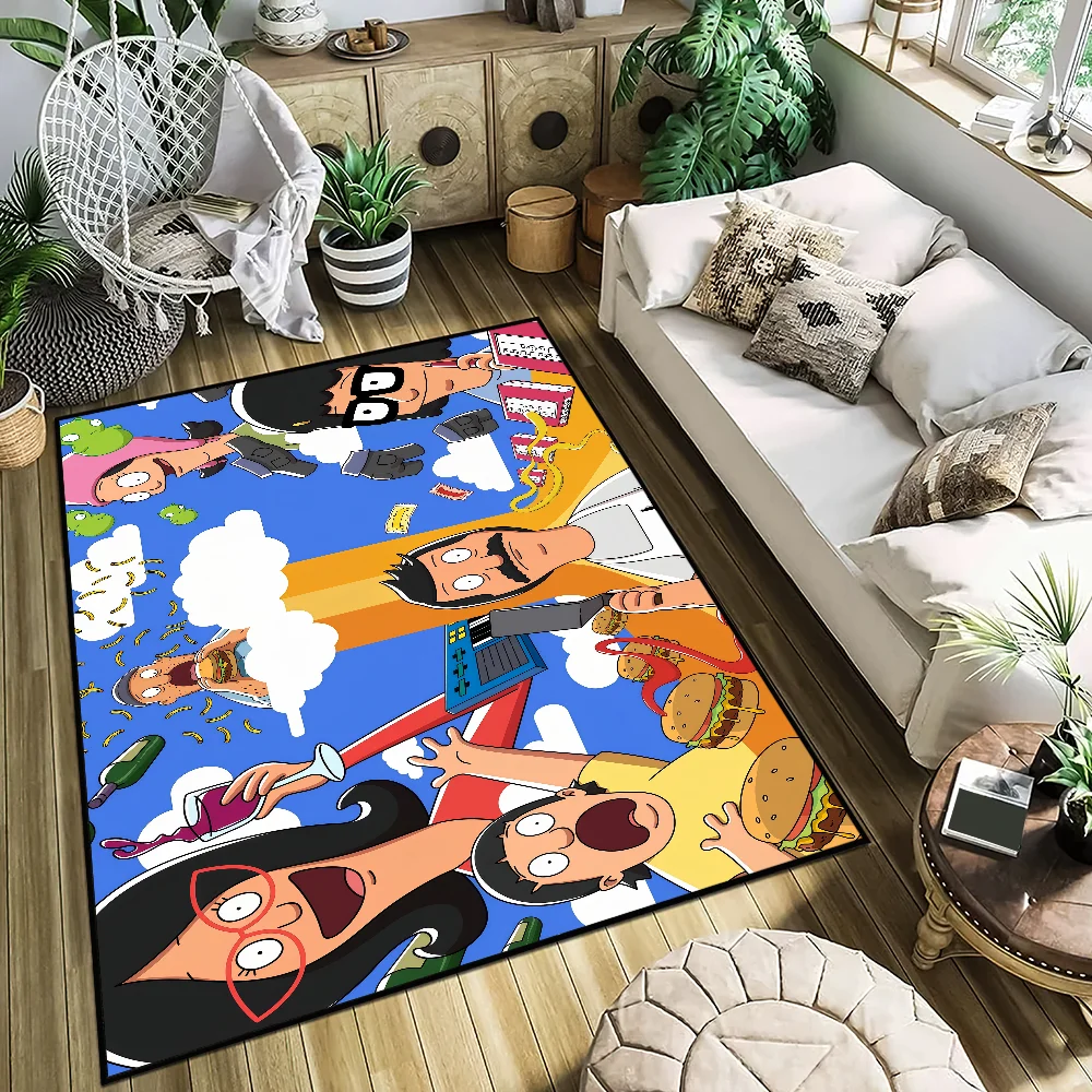 funny art cartoon B-Bobs B-Burgers small carpet Rug Carpet Home Decor Bedroom Mat Hallway Balcony Entrance Doormat Decoration
