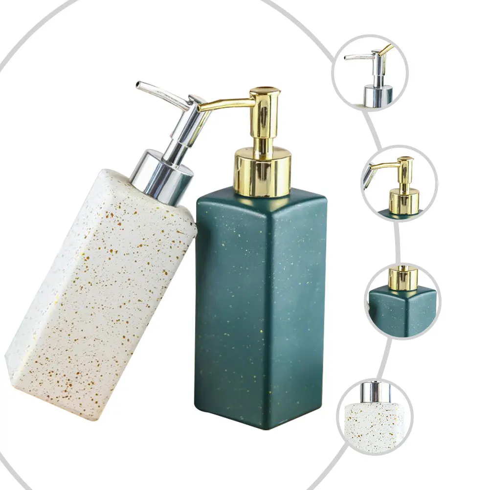 

2Pcs Pump Bottle Lotion Container Safe Plastic for Shampoo Shower Gel Storage Leakproof Pump-Bottles