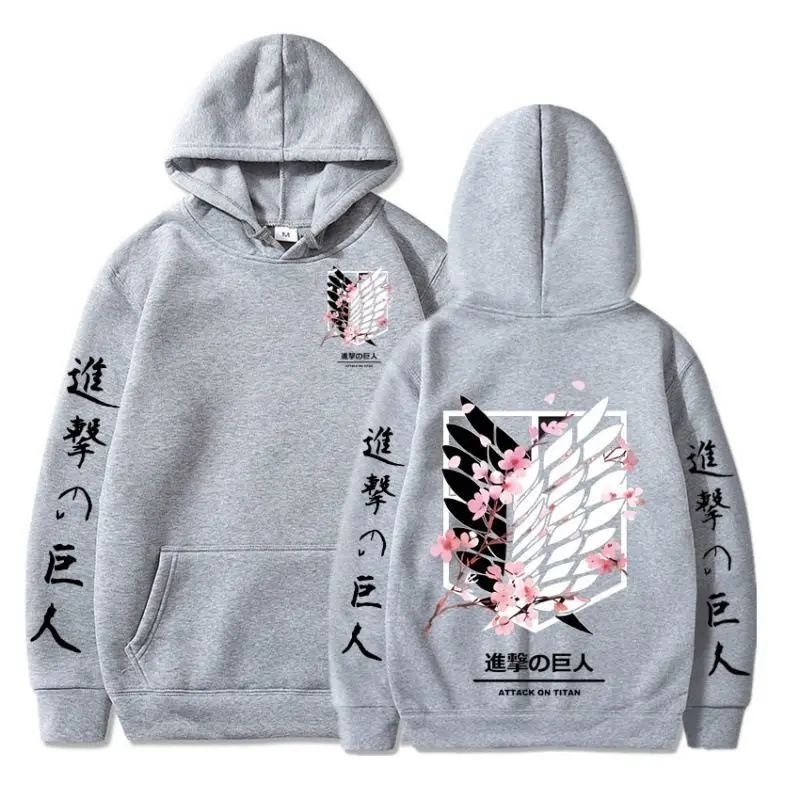 Hot Anime Attack on Titan Hoodie Graphic Hooded Men Women Clothes Autumn Warm Sweatshirt Harajuku Streetwear Tops Long Sleev
