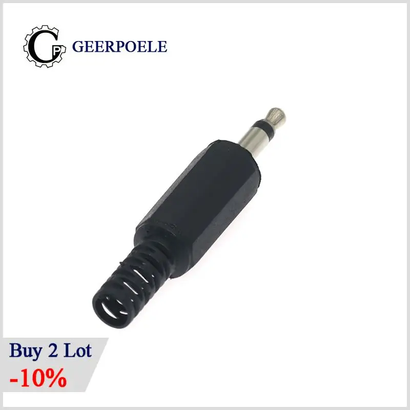 3.5mm-2 Two-core mono Audio Connectors Electric Male Jack Plug Wire Terminals Adapter