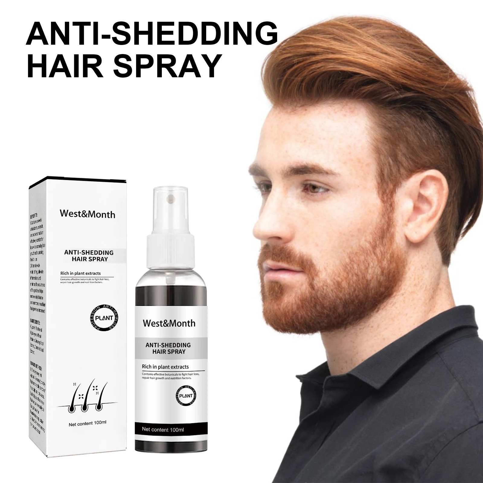 

Hair Growth Serum Spray Anti Hair Loss Product Treatment Essence Oil Repair Nourish Roots Regrowth Hair Care For Men Women 100ml