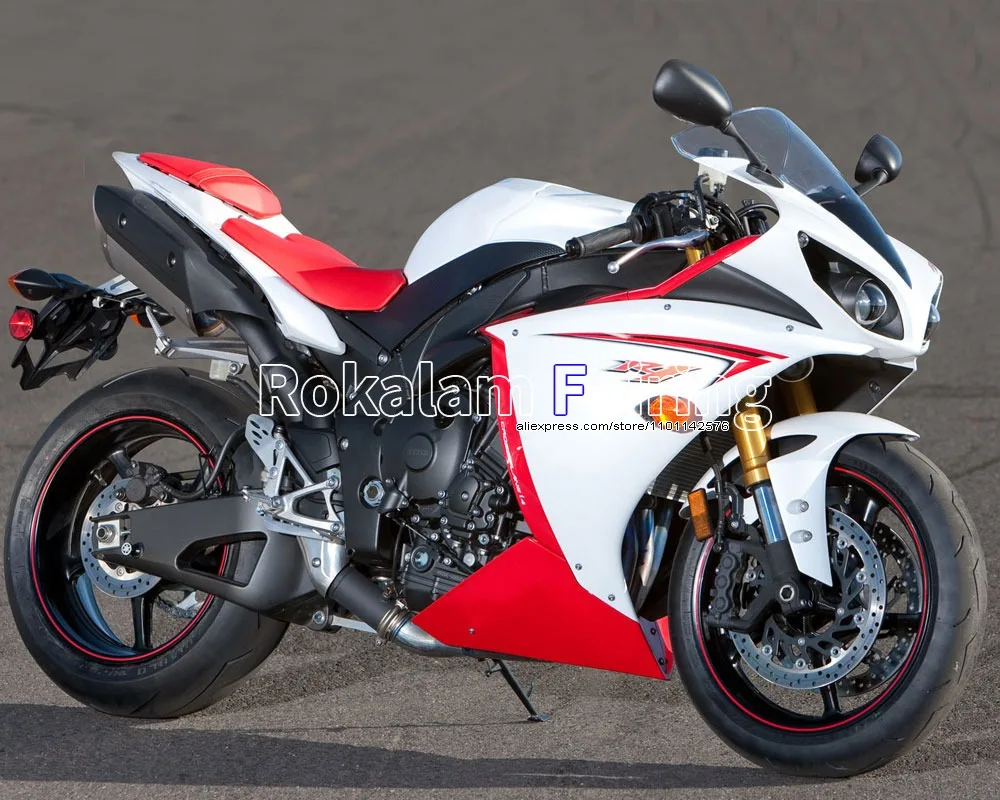

Для Yamaha 2009 2010 2011 YZF-R1 YZFR1 09 10 11 YZFR1000 YZF R1 Белый Красный Комплект обтекателя мотоцикла (литье под давлением)