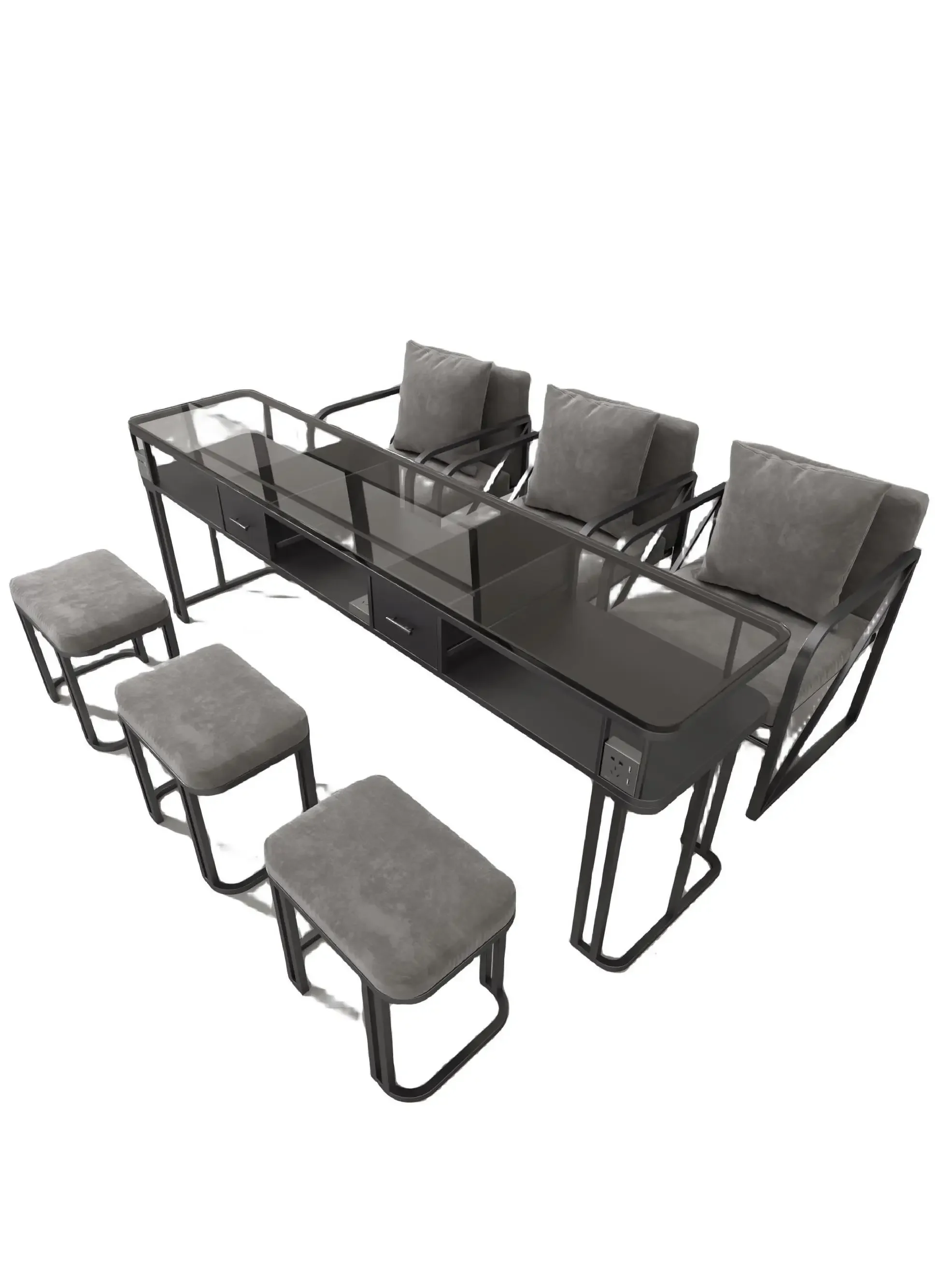 Moderne Nordic Professionele Nail Bureau Nail Artist Dressing Manicure Tafel Marmeren Tafelblad Mesa Manicura Salon Meubels Km40nt