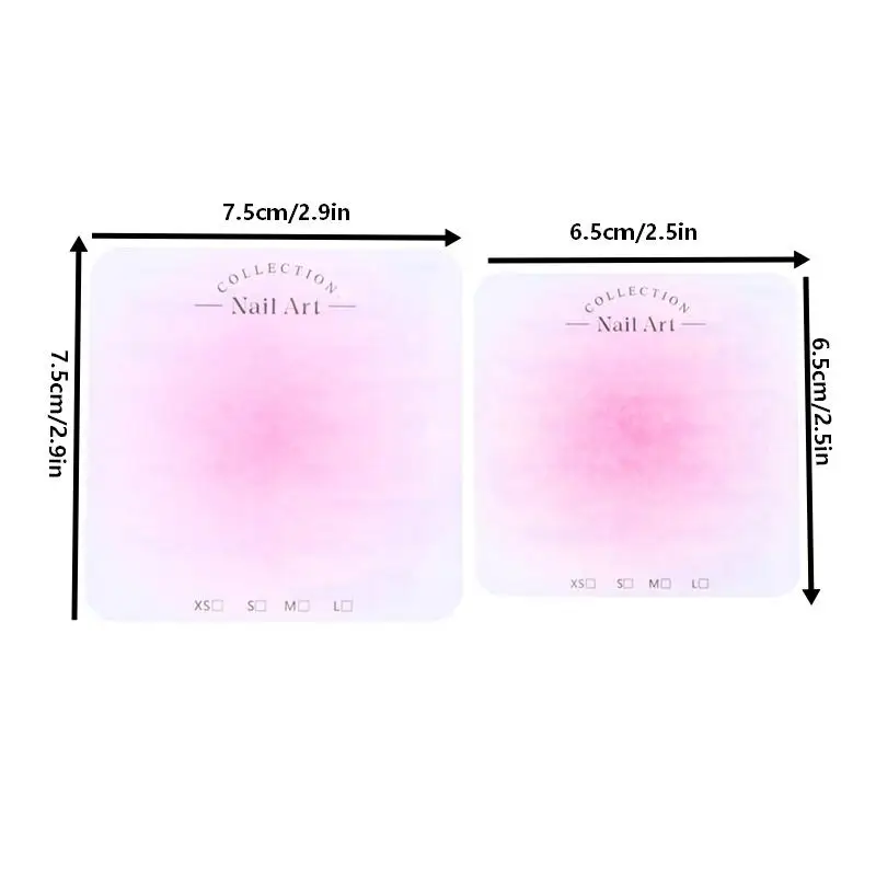 50pcs 6.5x6.5cm Nail Art Display Card Press-on Nails Packing Card Board Manicure False Nail Display Decor Package Card