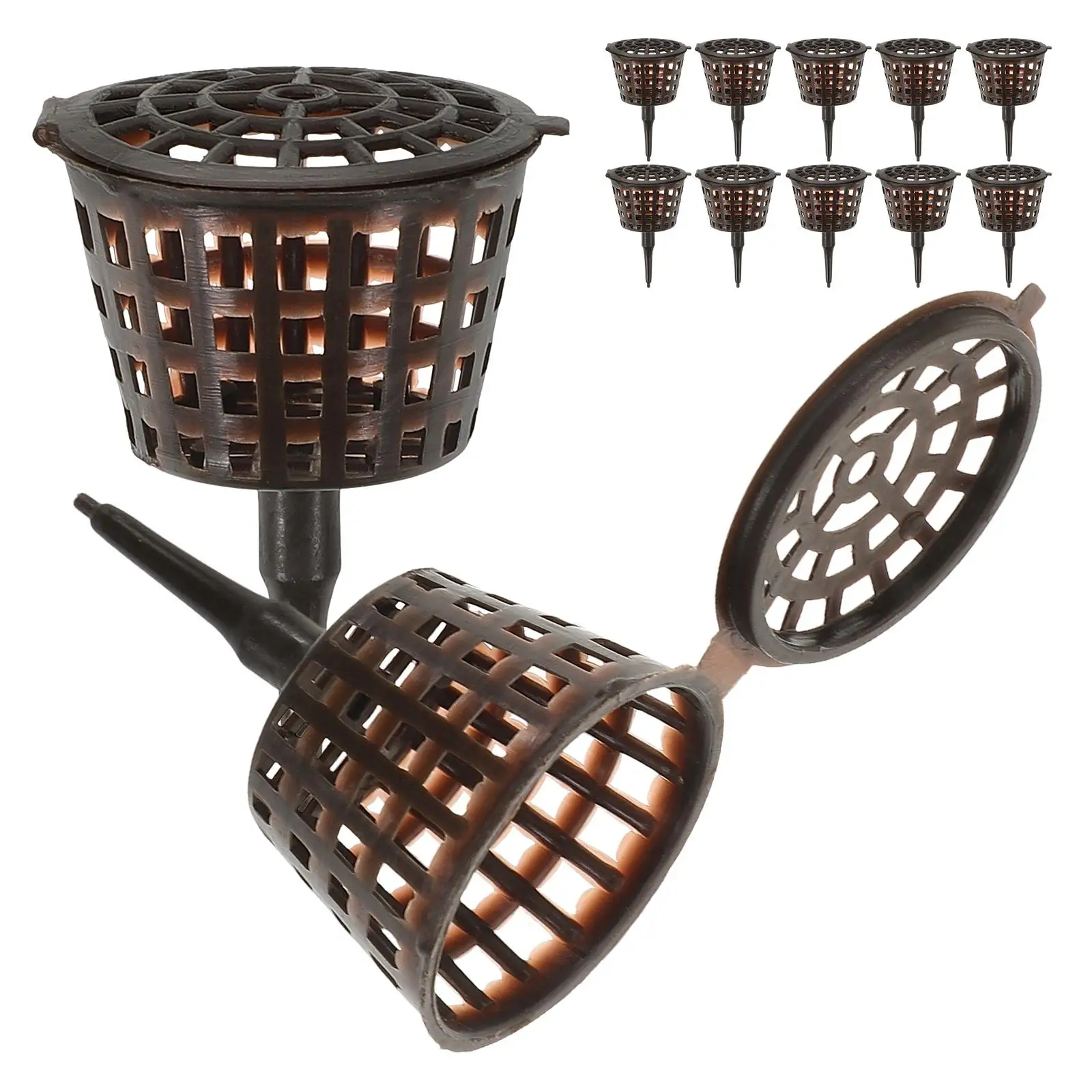 

20 Pcs Box Premium Baskets Coffee Color Container Holder Bonsai Plant Pot