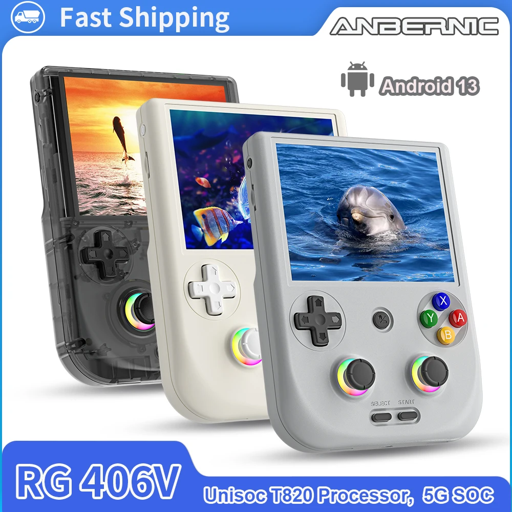 

ANBERNIC RG 406V Handheld Game Console 4" IPS Multi-touch Screen Android13 RG406V Retro Video Games Support 1080p DP FOTA Update