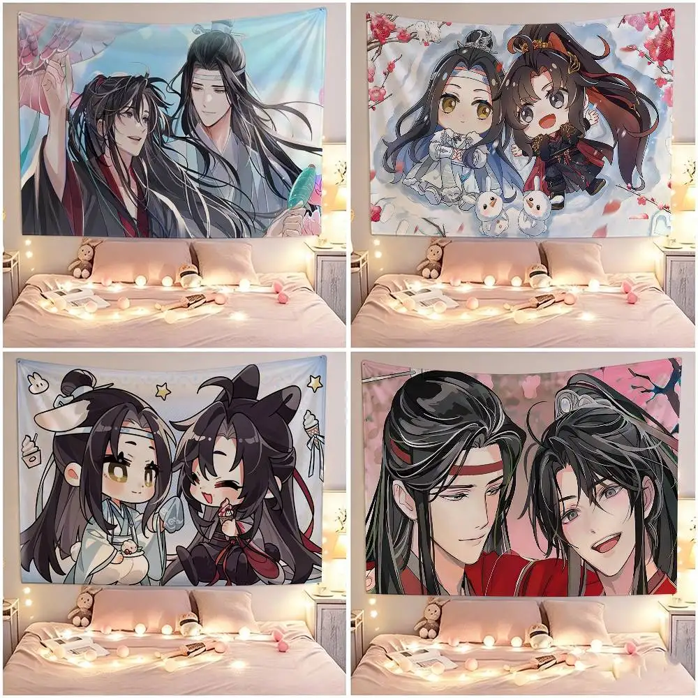 Mo Dao Zu Shi Lan Wangji Wei Wuxian Flags Wall Hanging Tapestry Outdoor Garage Room Decorative flag Background Blanket