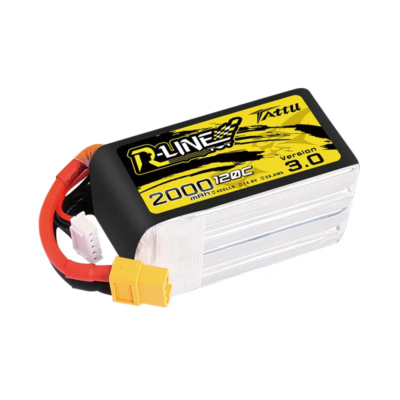 TATTU R-LINE 3.0 120C 4S 2000mAh 14.8V Lipo Battery For RC Helicopter Quadcopter FPV Racing Drone Parts 14.8V Drones Battery