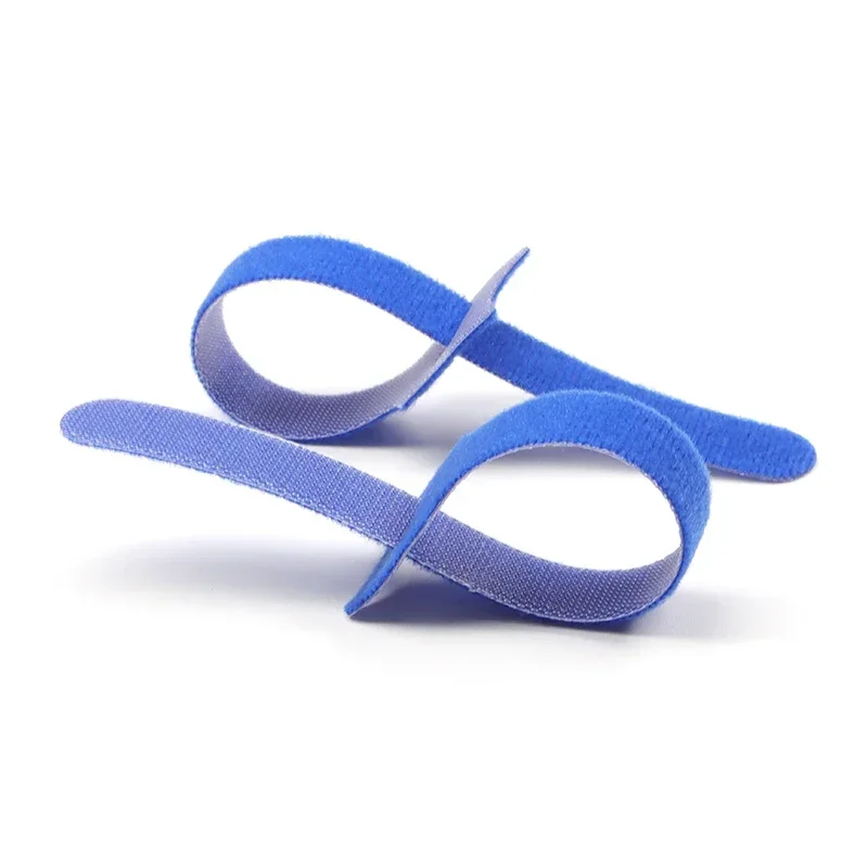 Releasable Cable Ties 15 20 25 30cm Reusable Blue Nylon Zip Bundle Bandage Tie Wire Organizer Mouse Earphones Wire Management