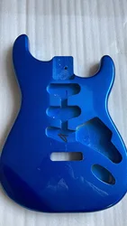 SSS SSH Stra Guitar Body, Gloss Finished Assembly, Metal Blue,DIY Replacement, Single, 5.65-5.7cm Heel,High Quality