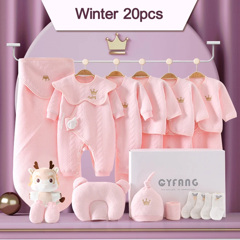 15/17/18/20 Pieces/0-3Months Newborn Baby Clothing 100% Cotton Kids Clothes Suit Unisex Infant Boys Girls Clothing Set