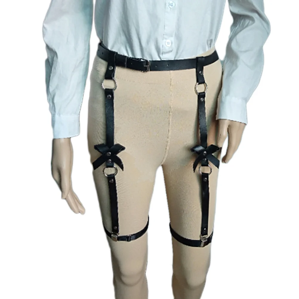 بو الفخذ للنساء قابل للتعديل Bowknot ديكور الخصر الساق حزام O-حلقة إغلاق بسط صالح زي تأثيري التبعي #2