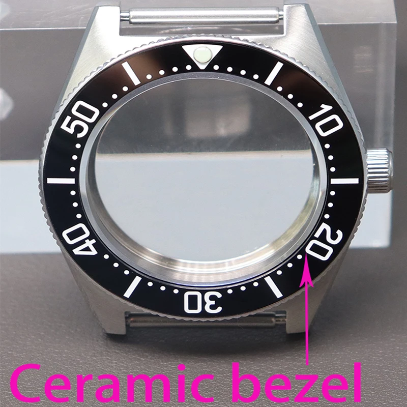 

40mm Men Watches Cases Steel bezel Parts For Modified Black Tiger Whale Seiko NH35 NH36/34/38 4R36 Movement 28.5mm Dial Sapphire