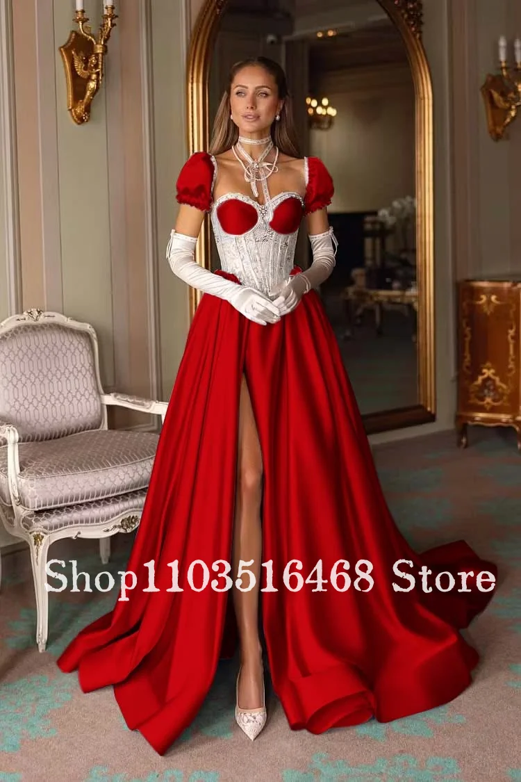 Vestido de Gala Personalizado Estilo Vintage de Satén con Corsé de Encaje, Abertura Lateral, Disfraz Victoriano, Vestido de Condesa para Halloween, Vestido de Fiesta