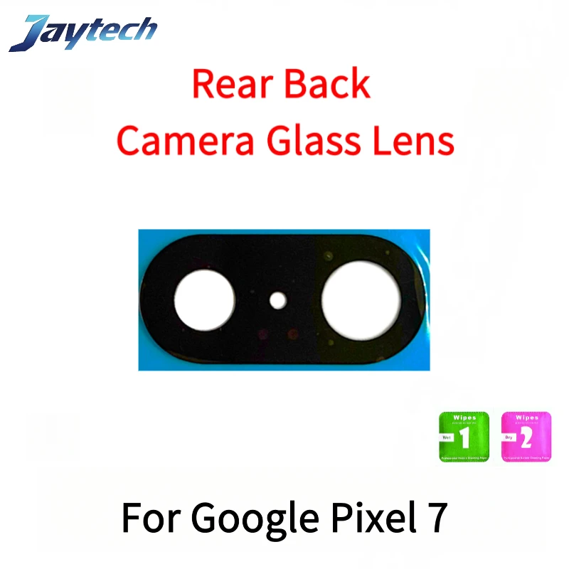 1 peça de vidro da câmera para google pixel 10 9 8 7 pro xl 7a 8a 9a lente de vidro da câmera traseira com cola adesiva