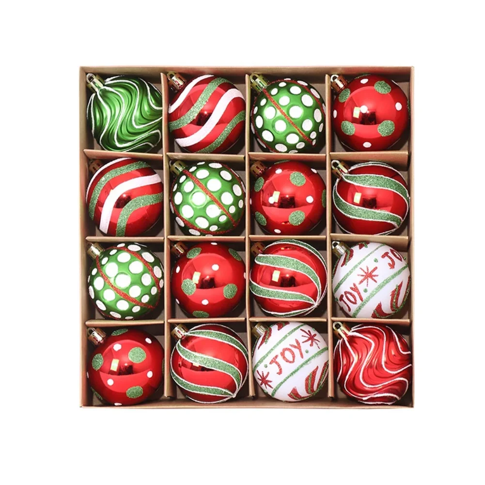 

Рождественский праздник, набор рождественских шаров, набор украшений из 15 предметов, рождественские украшения, красивый дизайн и узоры