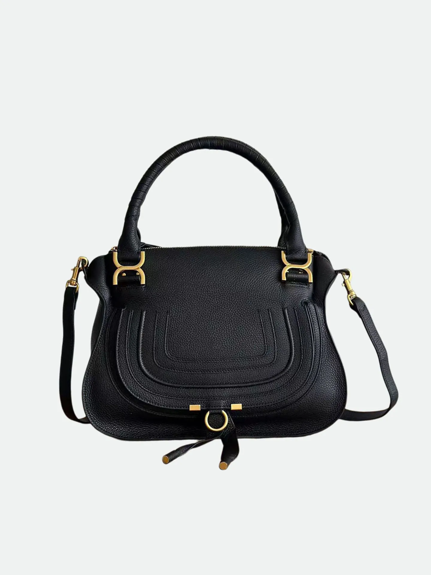 

High Quali Vintage Bla Saddlebag Handbag Calfskin Leather Single oulder Crossbody Bag for Women Casual Versatile Bag